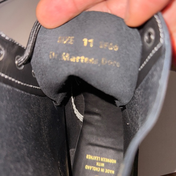 Dr. Martens Black Boots with Iconic White Stitching - Picture 2 of 7